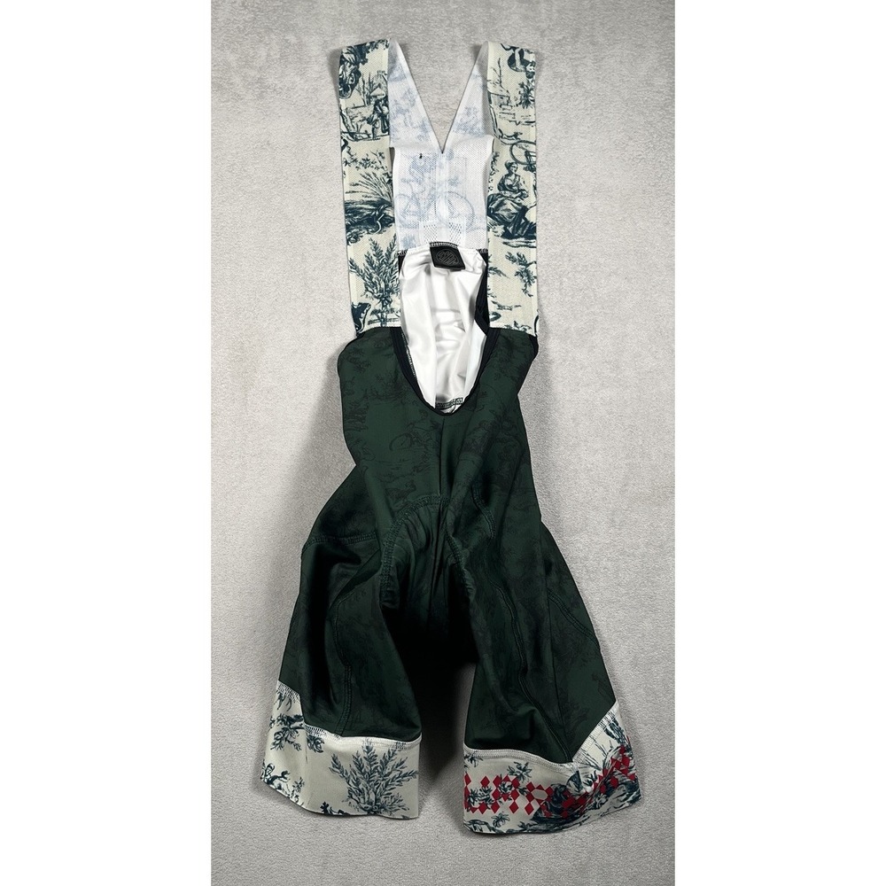 Ostroy Women's Cycling Bib Short Size S  L'ARMAND Bib Short Green Toile de Jouy